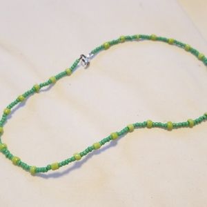 green beaded necklace